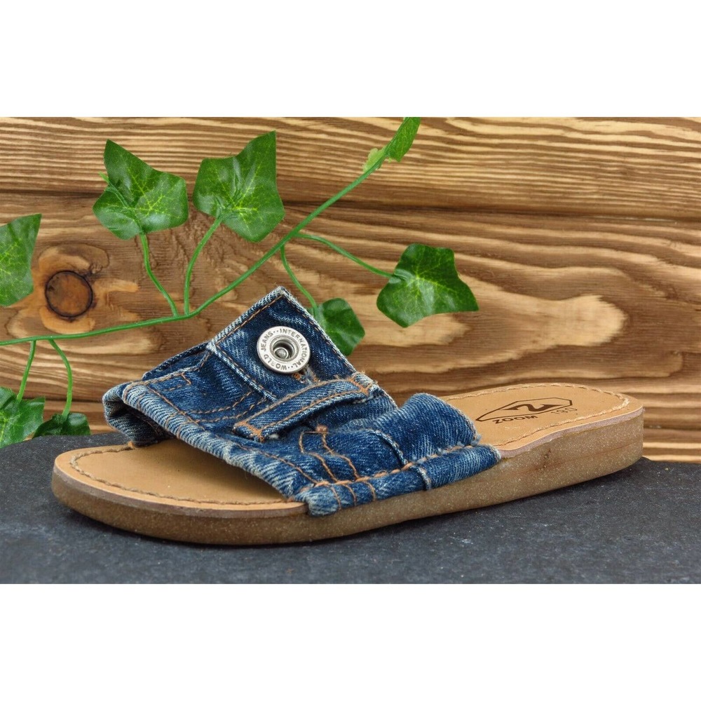 Zoom Toddler Girls‎ 19 Medium Blue Slide Fabric
